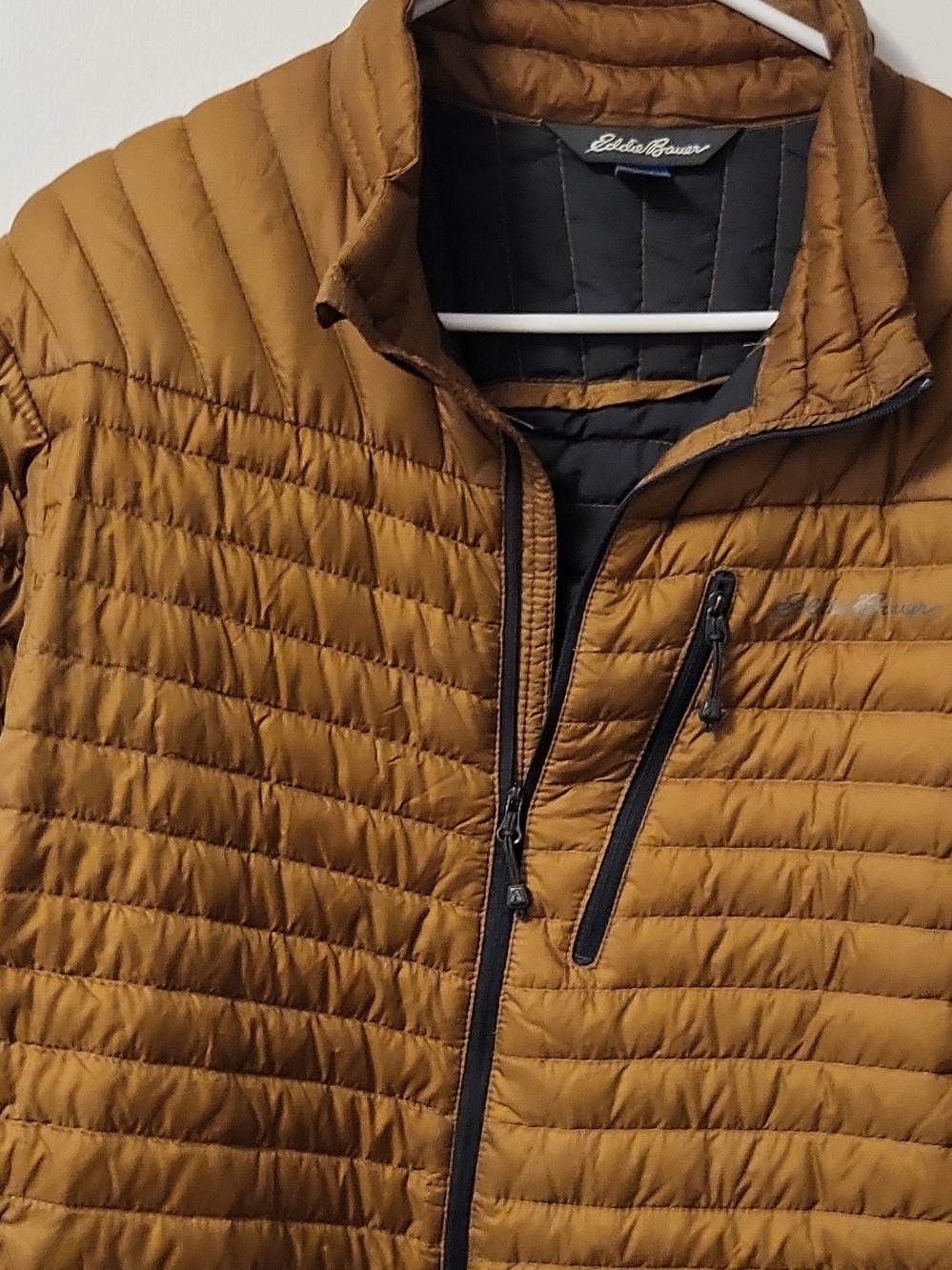 Eddie Bauer Men's Lightweight Quilted Puffer Jacket - Rust Brown